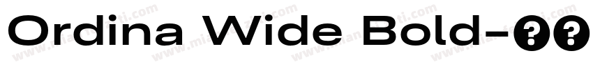 Ordina Wide Bold字体转换